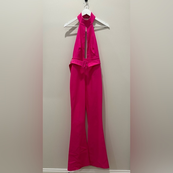 Michael Costello x Revolve Zadie Rodeo Barbie Hot Pink Jumpsuit NYE New Years - Picture 3 of 15